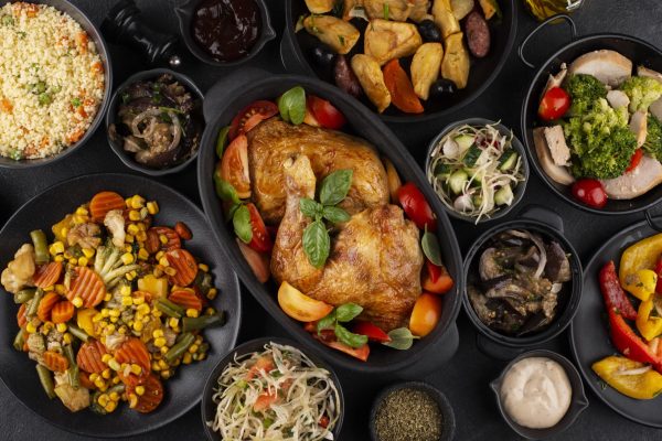 top-view-table-full-delicious-food-composition